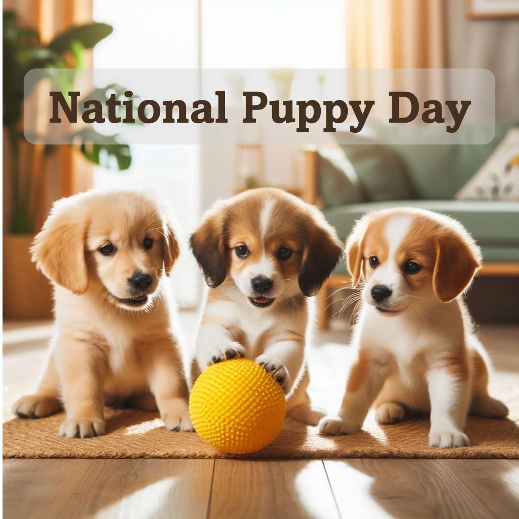 National Puppy Day March 23, 2024 : Celebrate Joy of Puppies