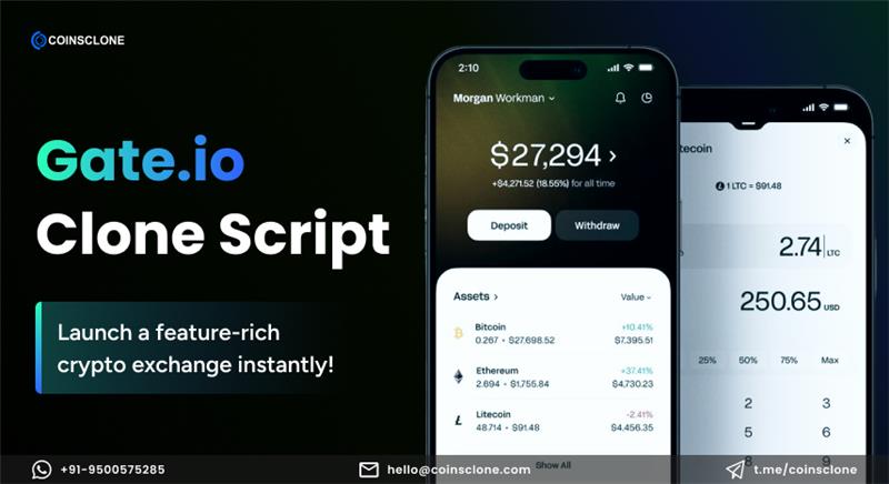 Gate.io Clone Script - Build Gate.io-Like Crypto Exchange Now!